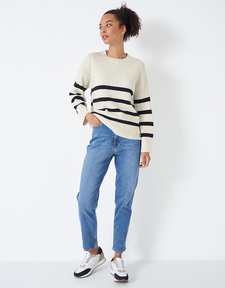 Women's Side Button Stripe Jumper from 