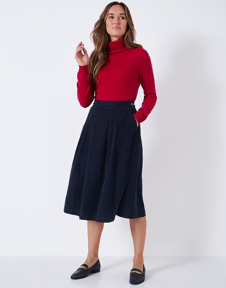 Women's Lexi Cord Midi Skirt from Crew Clothing Company
