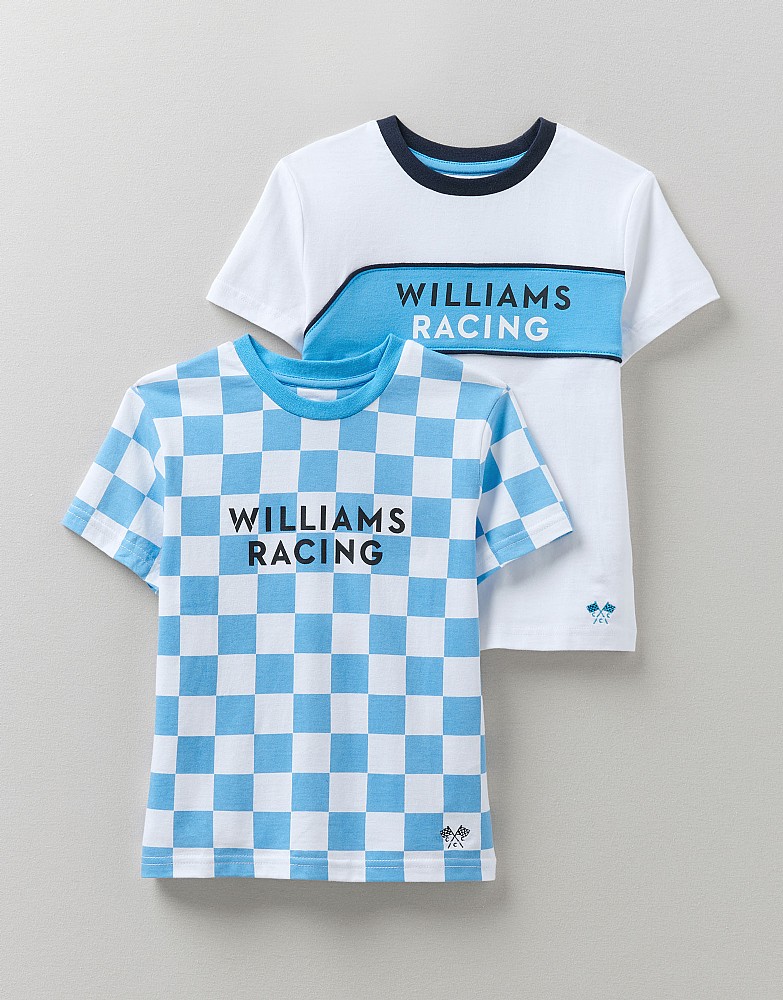 Williams Racing 2 Pack Unisex Chequered Flag T-Shirt