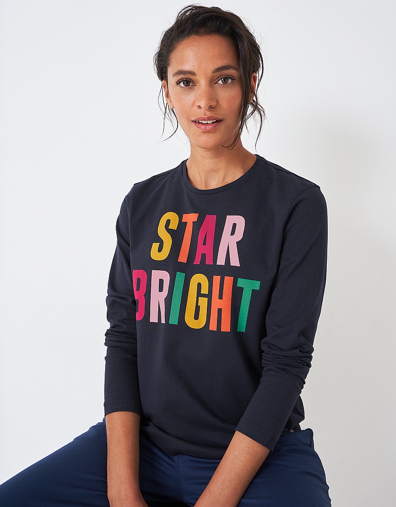 Long Sleeve Jersey Pyjama Top