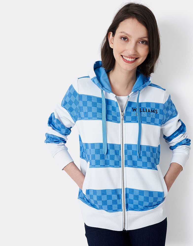Williams Chequered Flag Stripe Hoodie