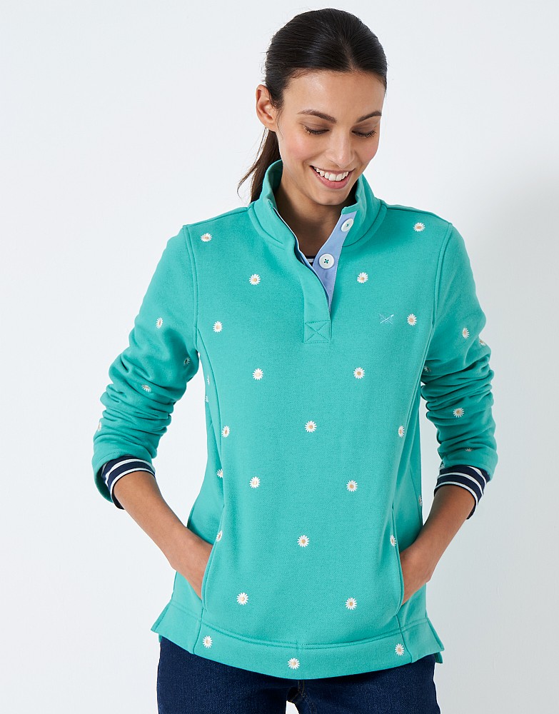 Women's Half Button Sweatshirt from Crew Clothing Company
