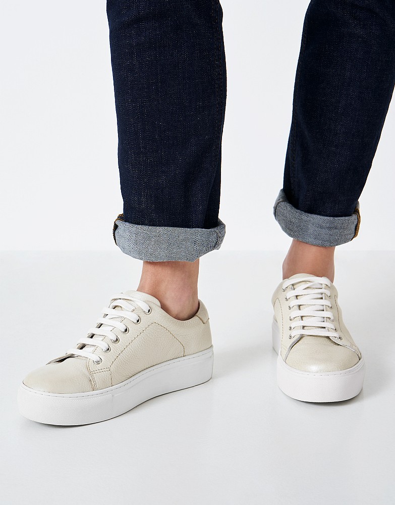 Women's Mila Leather Trainer from Crew Clothing Company