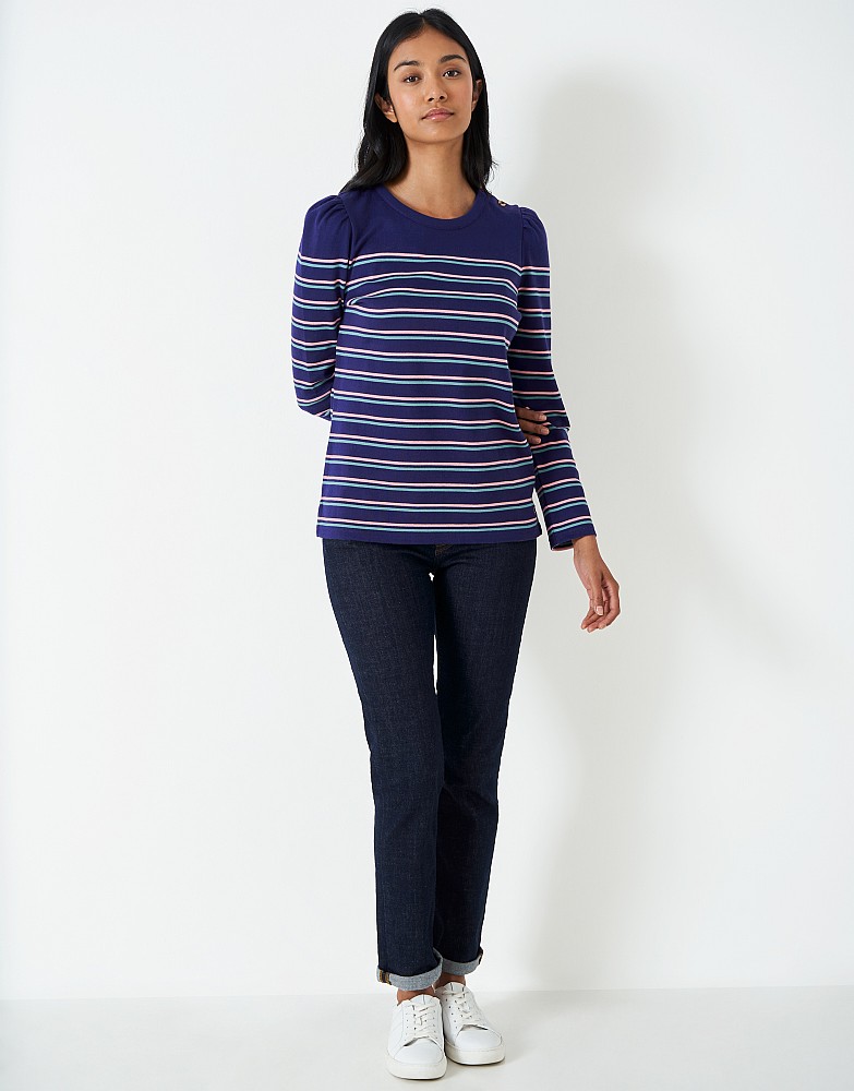 Women's Button Breton Top from Crew Clothing Company