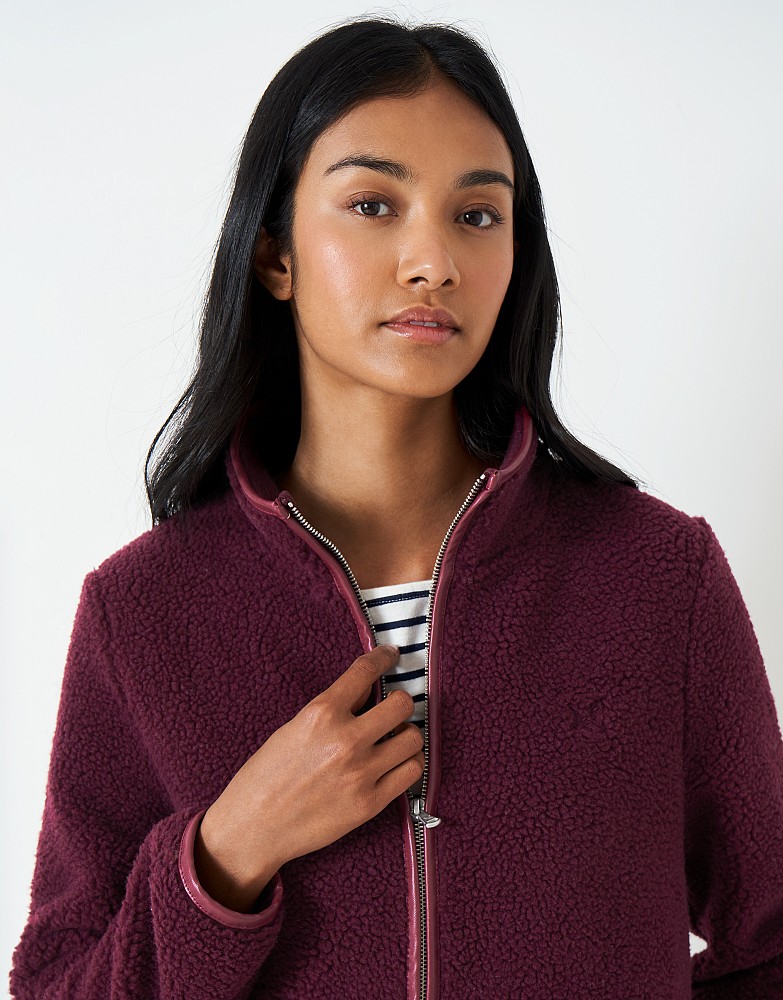 Women's Zip Through Sherpa Fleece from Crew Clothing Company