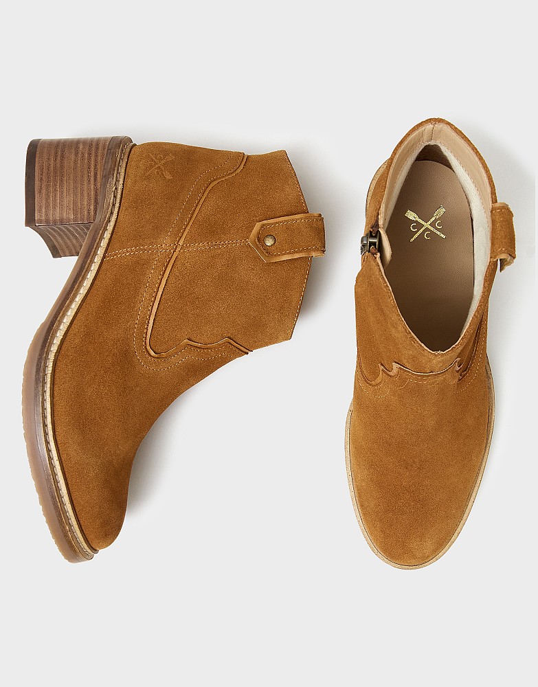Austin - Suede Cowboy Ankle Boots | ALOHAS