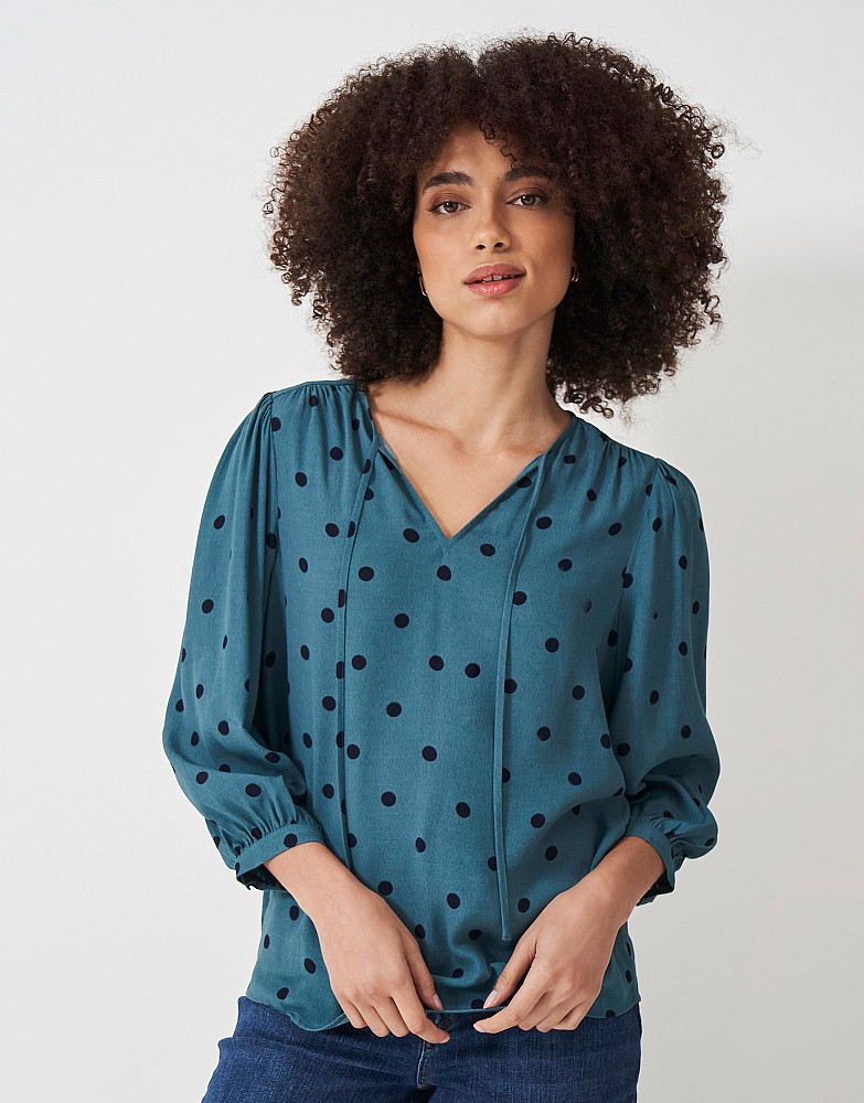 Women's Ellen Polka Dot Blouse from Crew Clothing Company