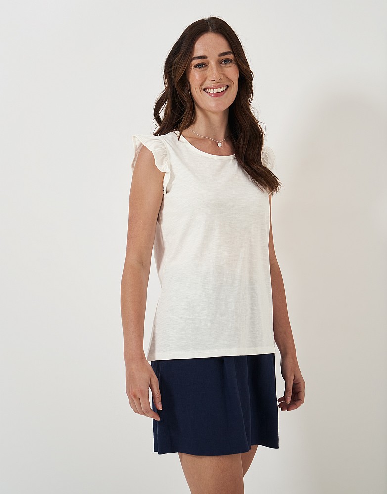 Leah Pretty Sleeve Scoop Neck Top