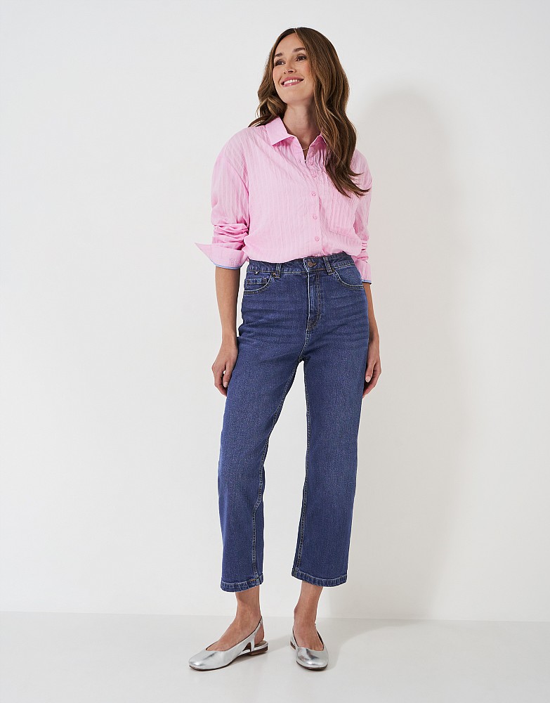Cropped Straight Leg Jeans
