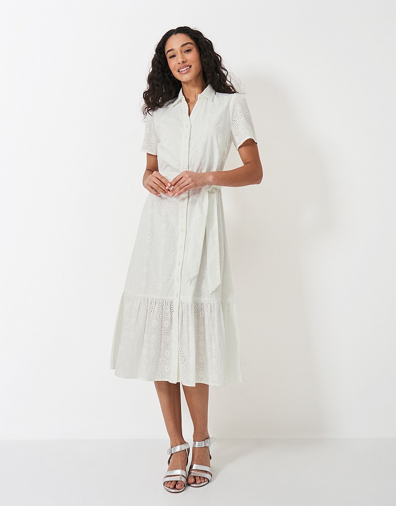 Geo Broderie Shirt Dress