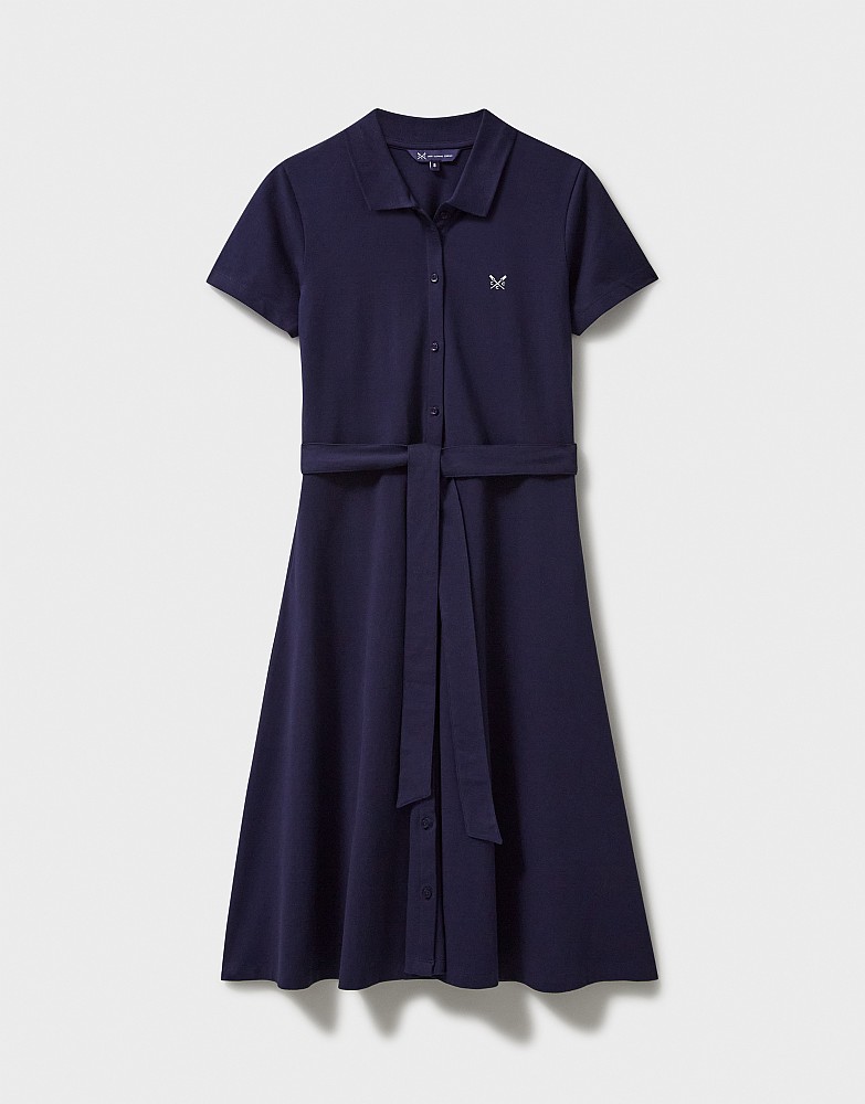 women's cotton piqu belted polo dress Lacoste Women's Cotton Piqu Belted Polo