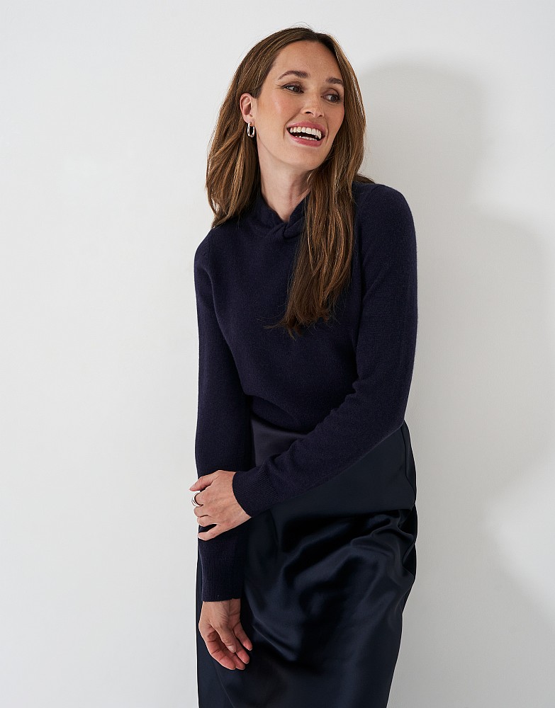 Extra Fine Merino Cashmere Taylor Twist Neck Jumper