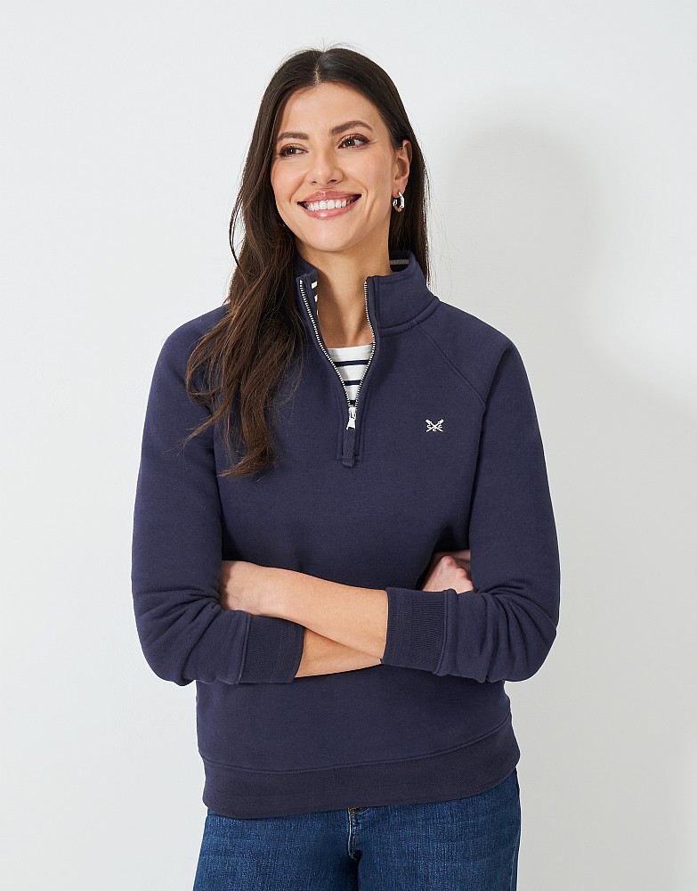 Half Zip Sweatshirt in Navy