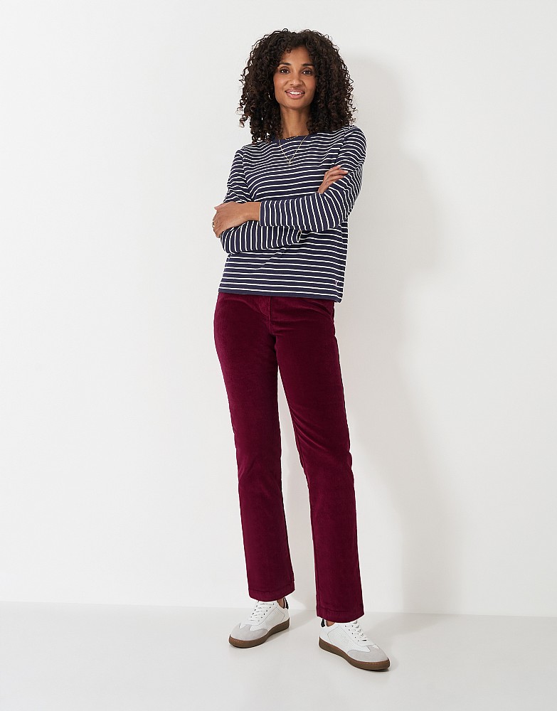 Cord Trouser in Berry Red