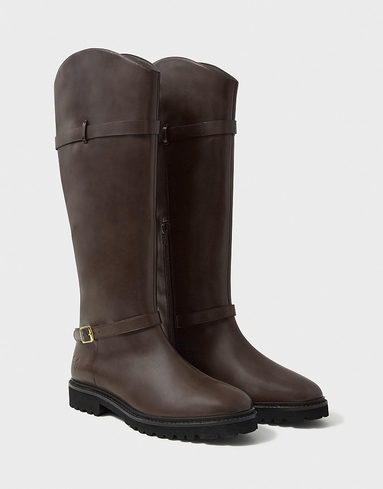 Chunky Tall Boot in Chocolate