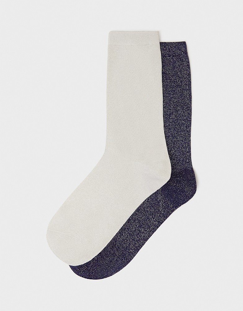 2 Pack Party Socks in Navy and Pink