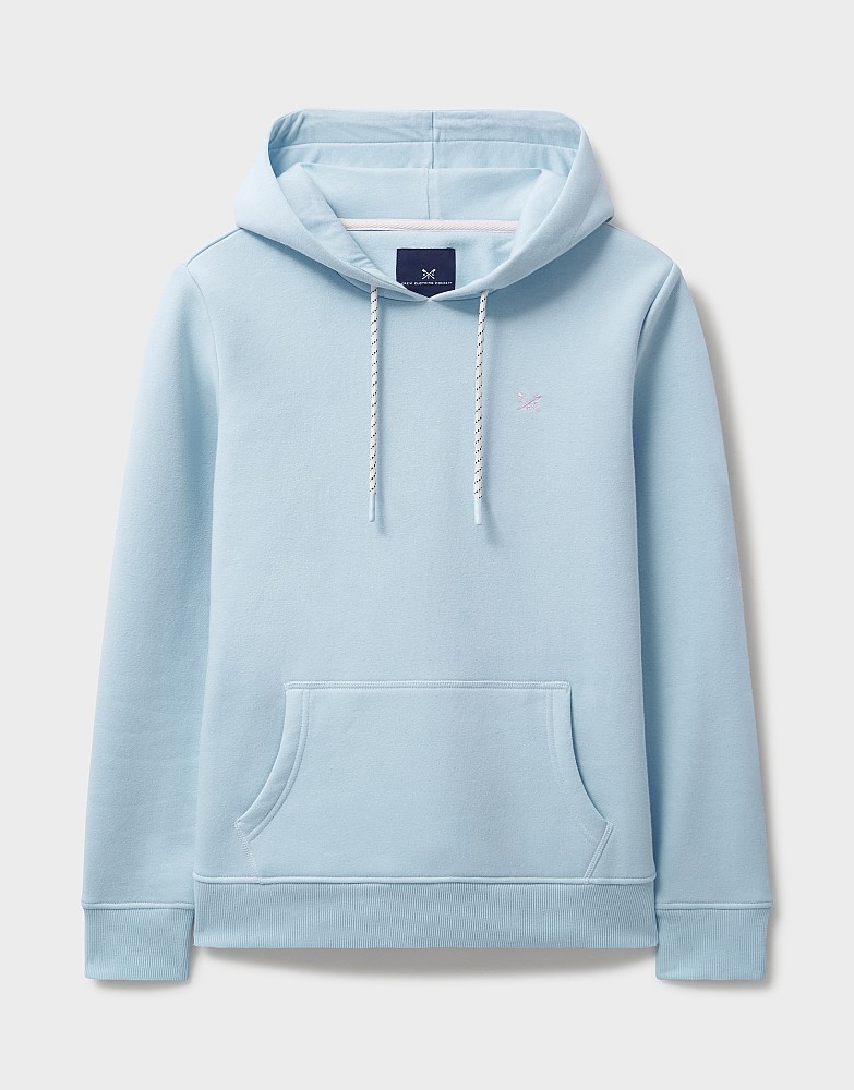 BeadChica Women's Casual Hoodie - Lightweight Pullover With Pocket (Plaid Blue, X-Large)