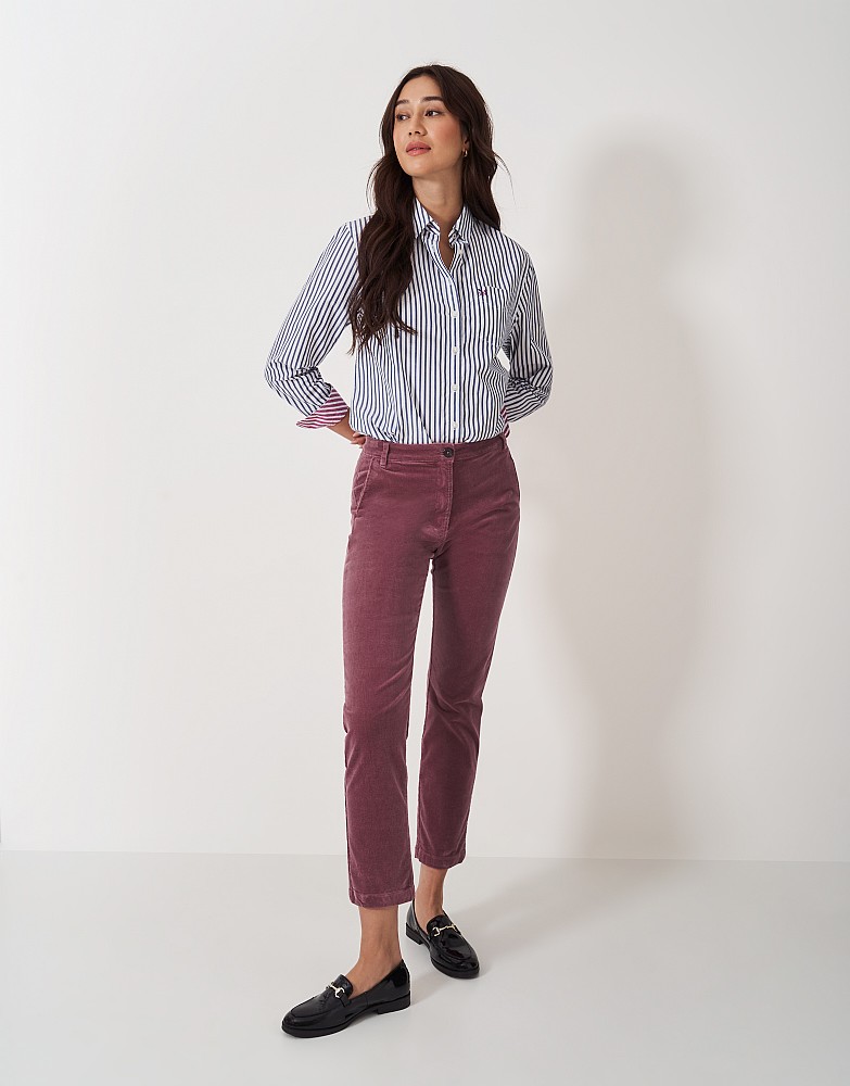 Cord Tapered Trouser in Rose