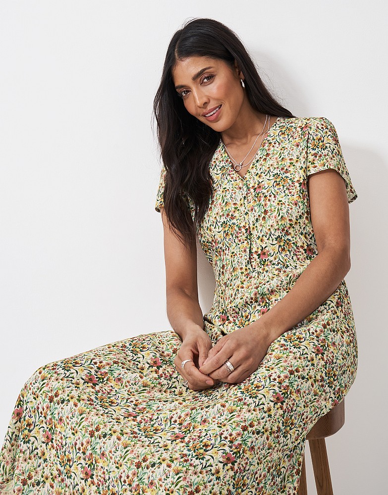 Women's Etta Floral Tea Dress in Multi from Crew Clothing