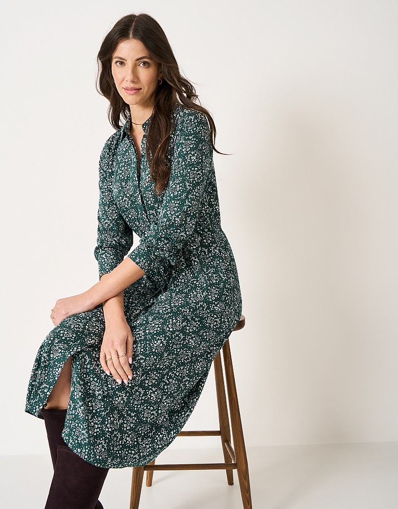 Victoria Shirt Dress in Green