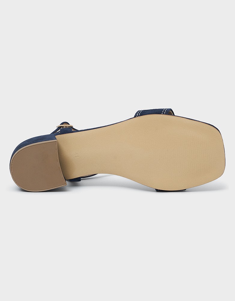 Women's Block Heel Sandal in Navy from Crew Clothing