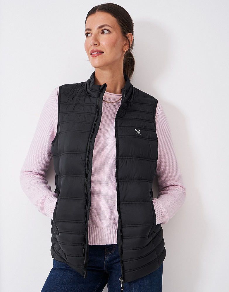Lightweight Padded Gilet in Black