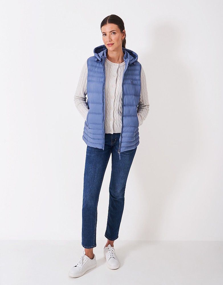 Lightweight Padded Gilet in Pale Blue