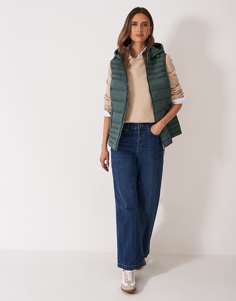 Lightweight Padded Gilet in Green