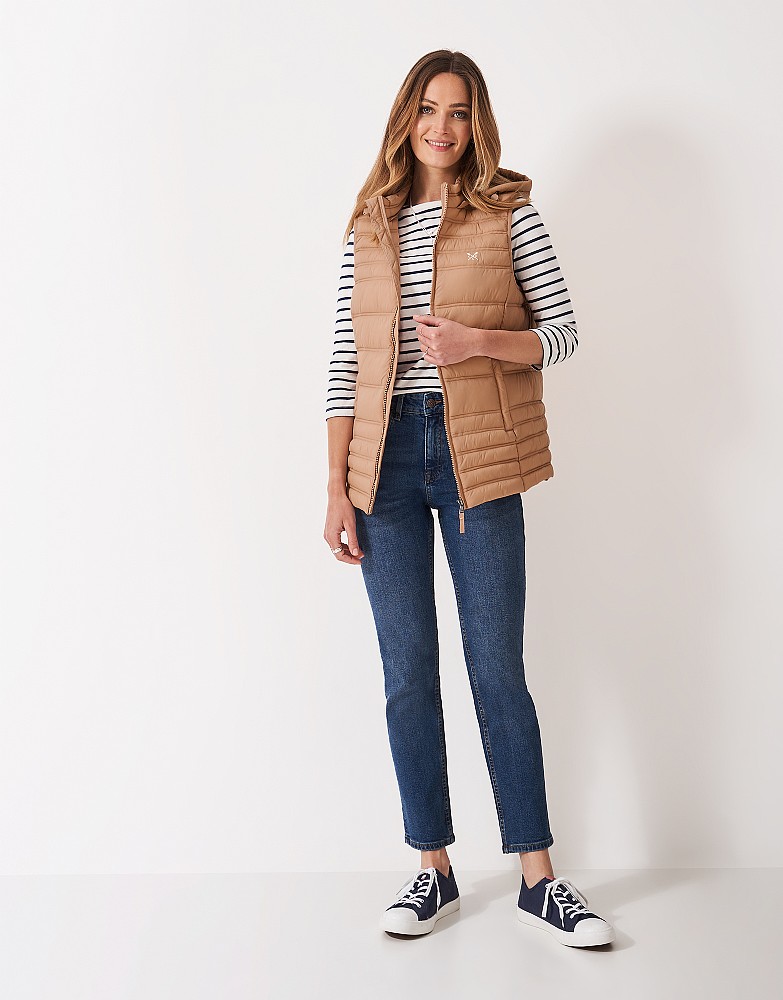Lightweight Padded Gilet in Neutral