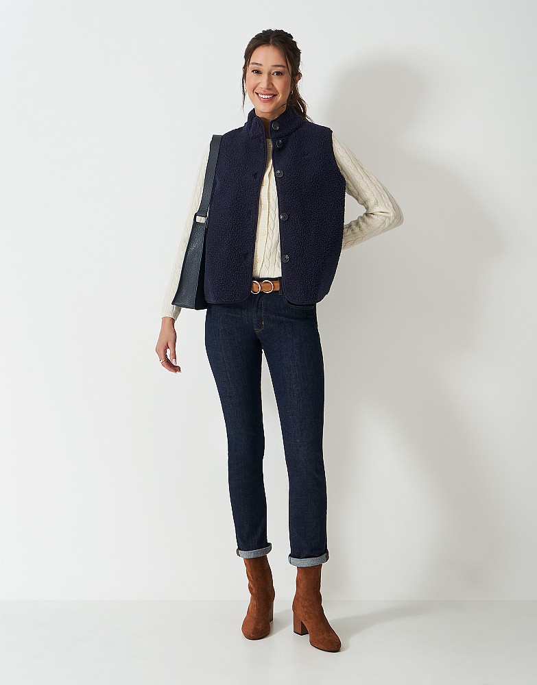 Borg Gilet in Navy