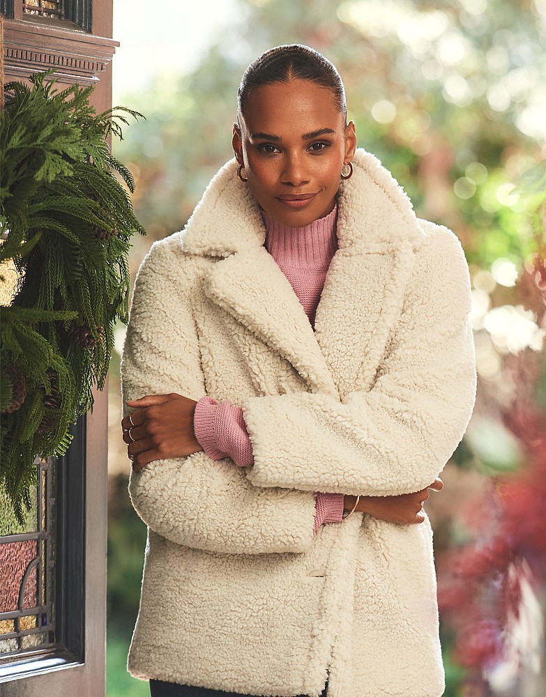 Borg Patch-Pocket Jacket in Oatmeal