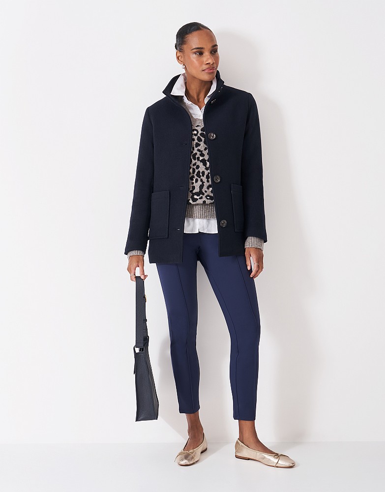 Women's WXA118 - TEXTURED FUNNEL NECK WOOL JACKET from Crew