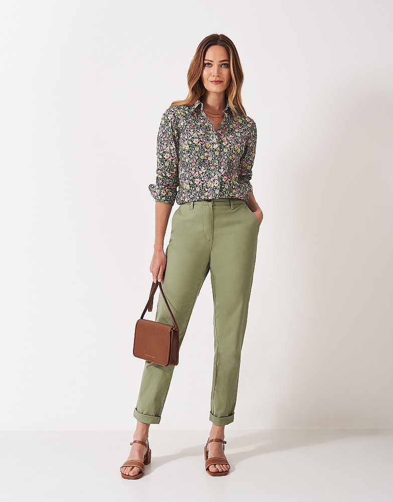 Lulworth Shirt in Floral Print and Navy