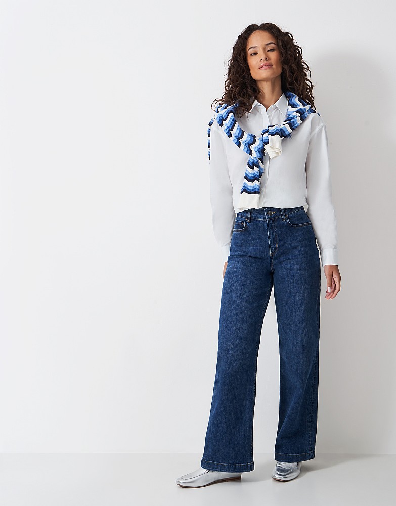 Boyfriend Poplin Shirt in White