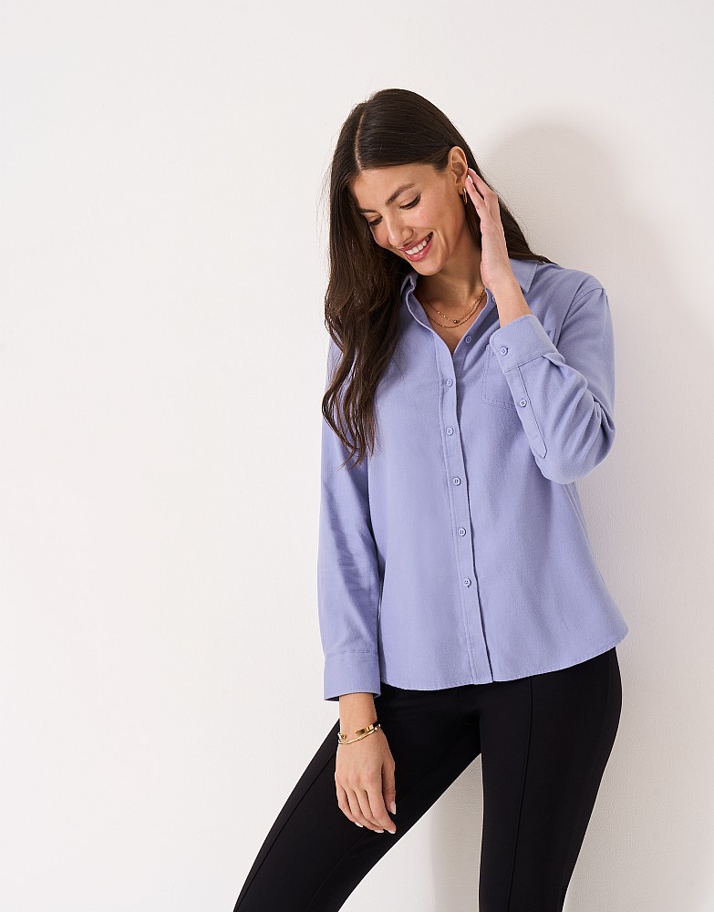 Relaxed Fit Flannel Shirt in Purple