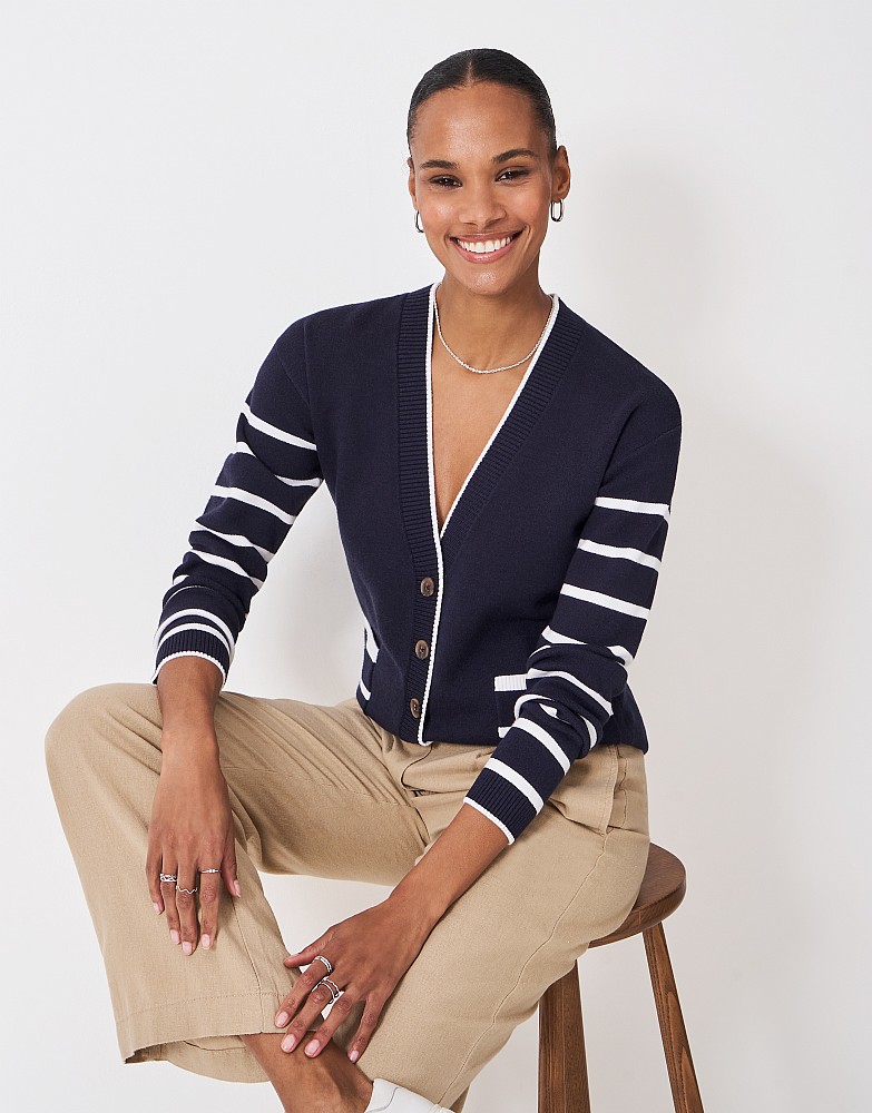Pocket Cardigan in Navy - navy