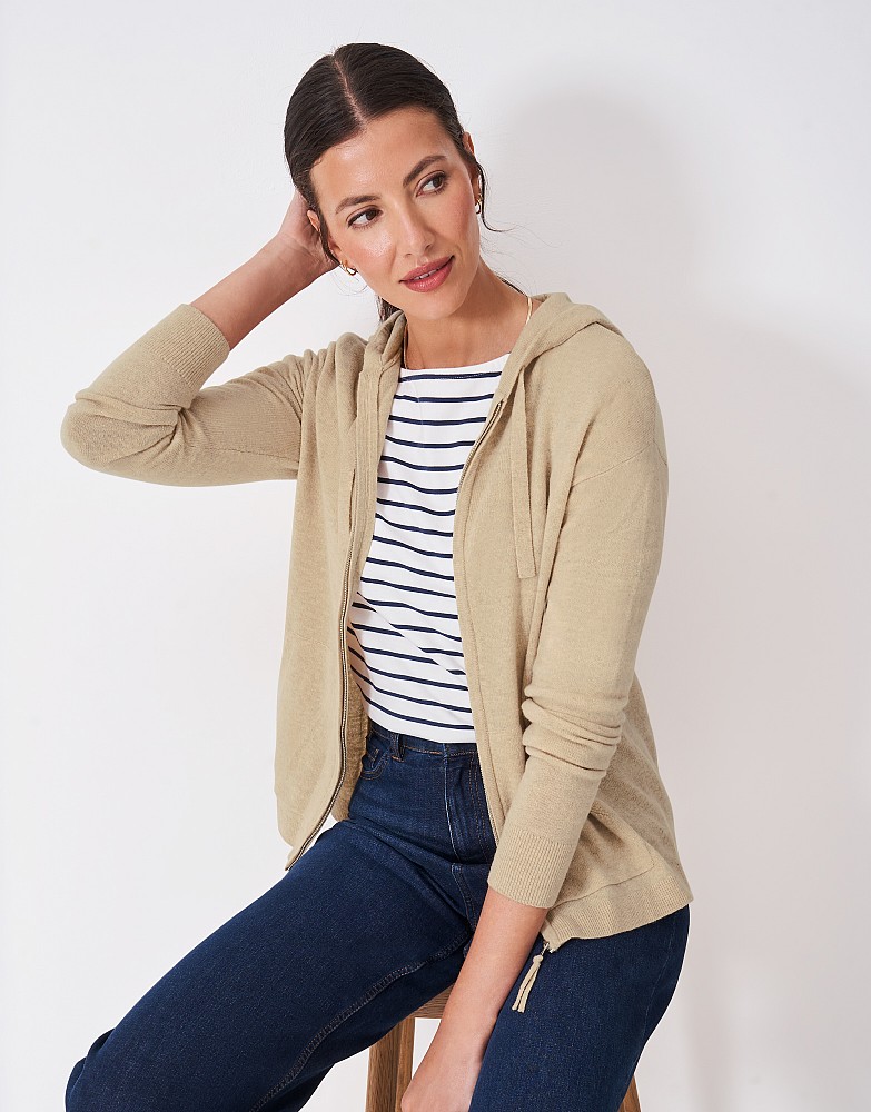 Harmony Merino Blend Tabitha Hoodie in Oat