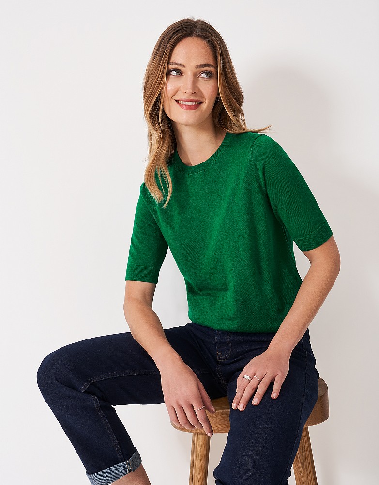 Merino Short Sleeve Tee in Green