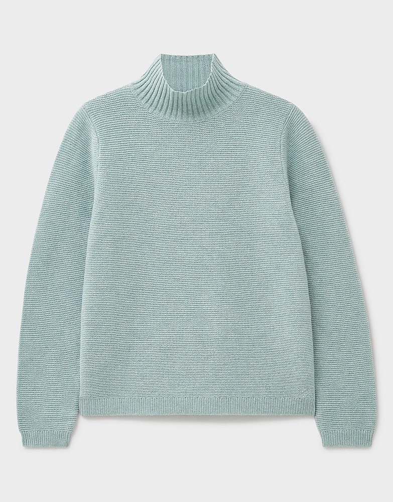 Women's Harmony Links Crew Neck Top in Blue from Crew Clothing Company