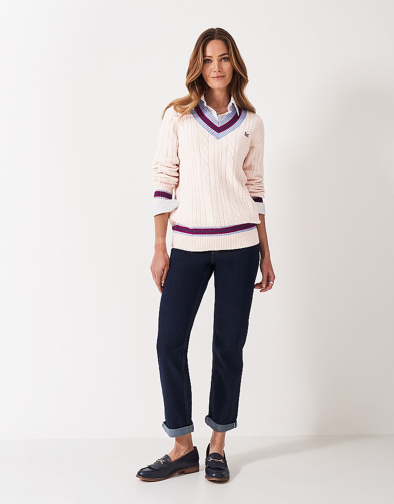 Cricket Cable Knit Jumper in Ivory
