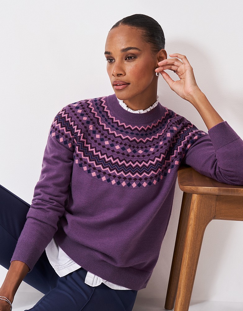 Fairisle Jumper in Purple
