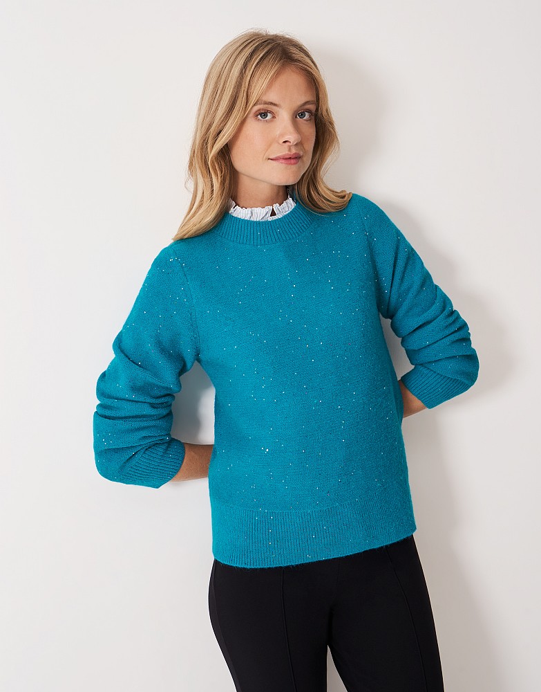 Glitterball Jumper in Bright Blue