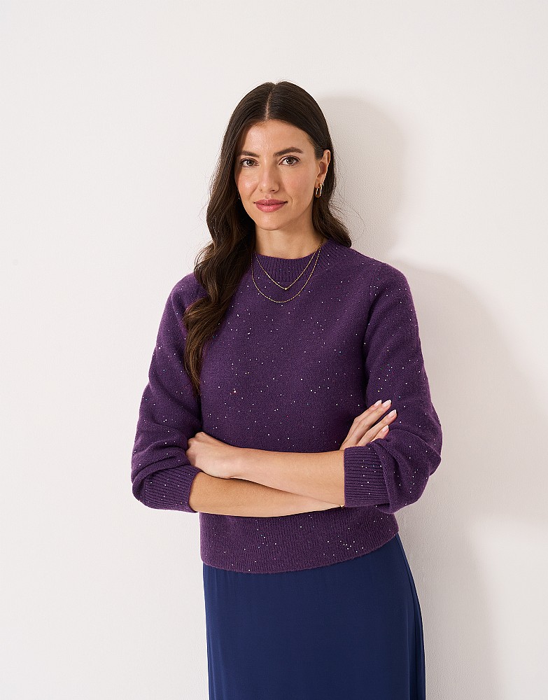 Glitterball Jumper in Purple