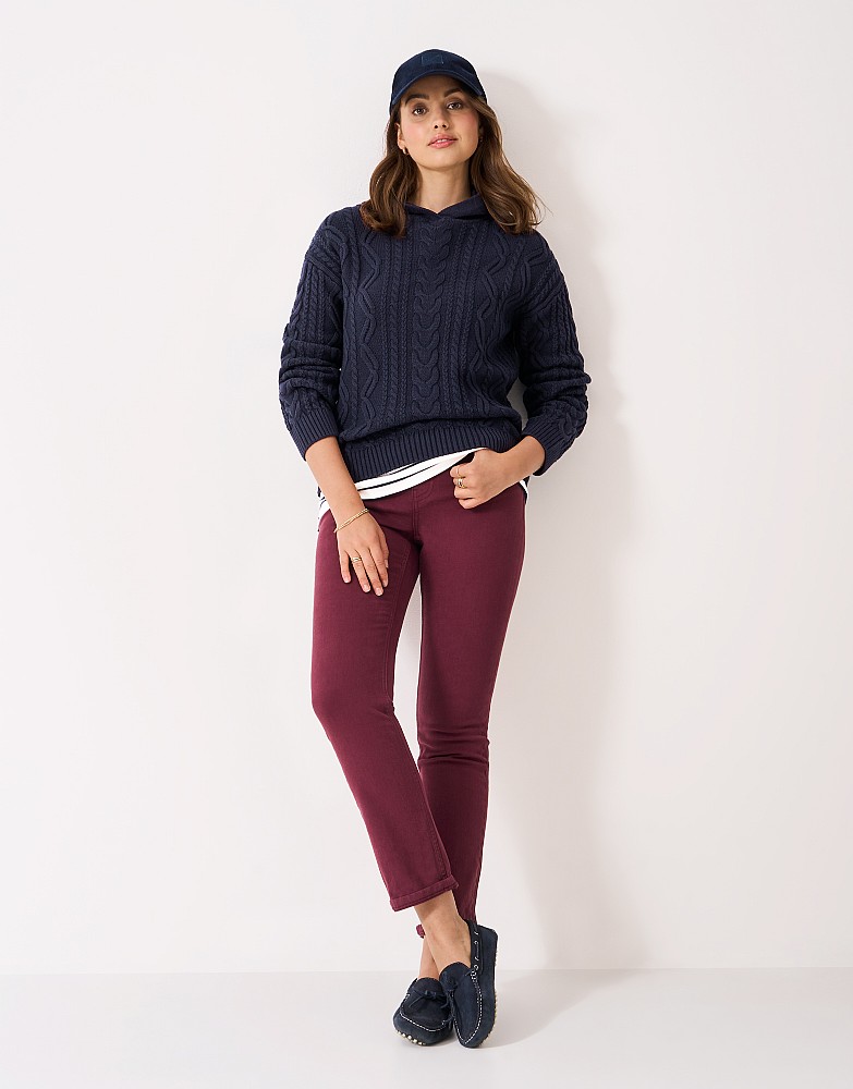 Multi Cable Hoodie in Navy