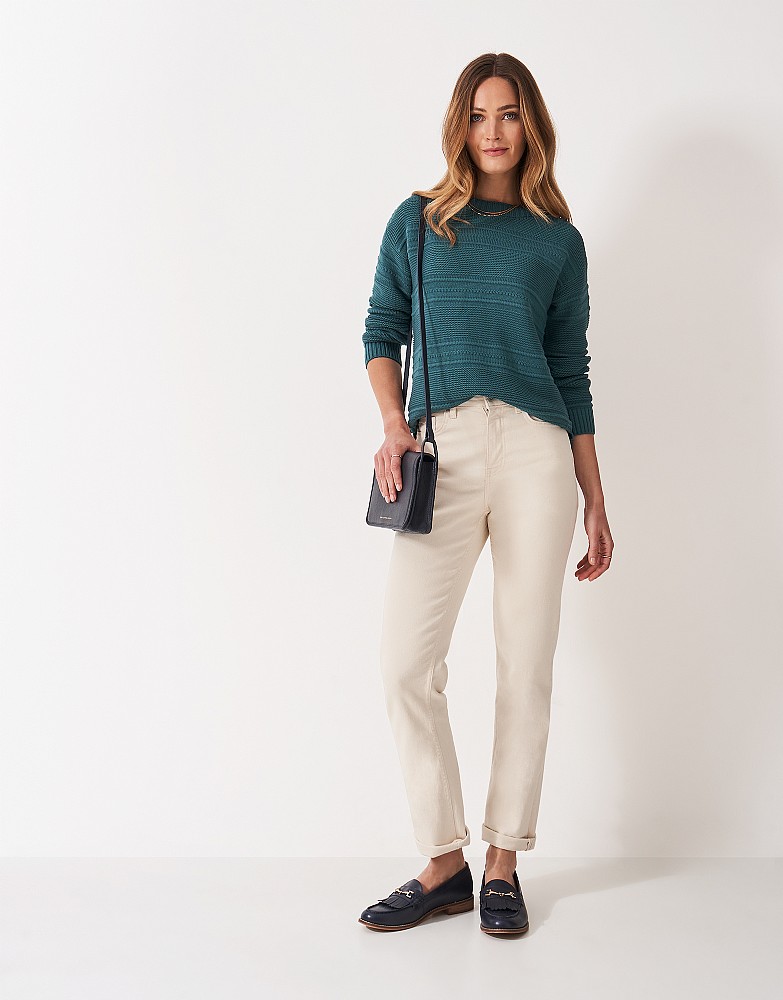 Cotton-Blend Tali Jumper in Teal