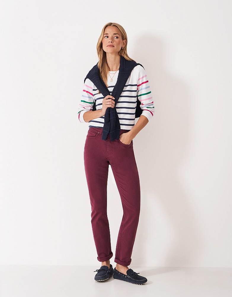 Ultimate Breton Top in White, Navy and Rainbow