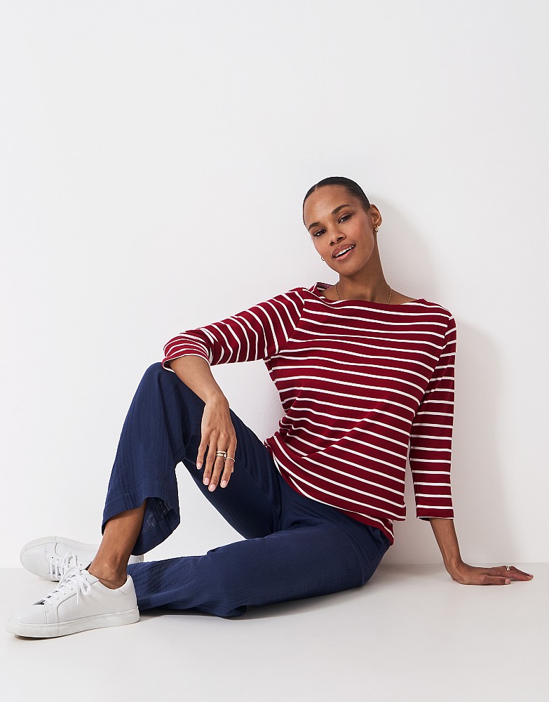 Ultimate Breton Top in Red & White Stripes