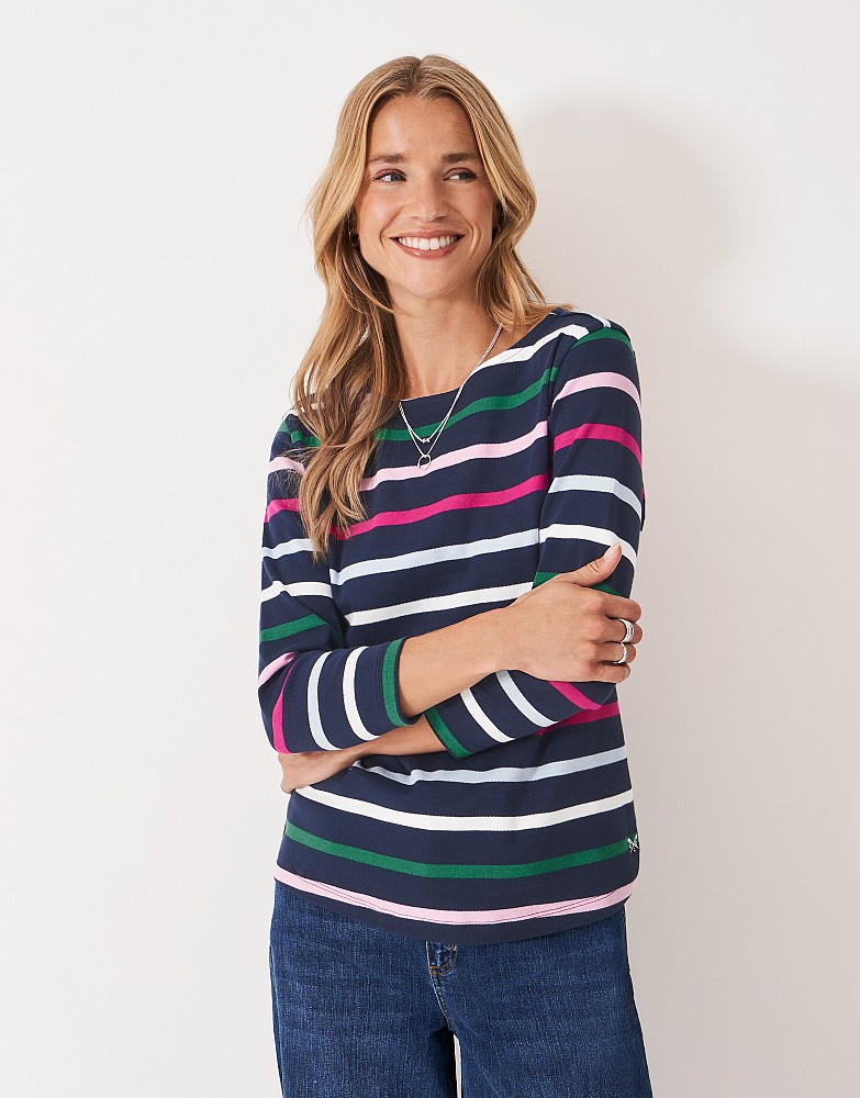 Ultimate Breton in Navy & Rainbow Stripes