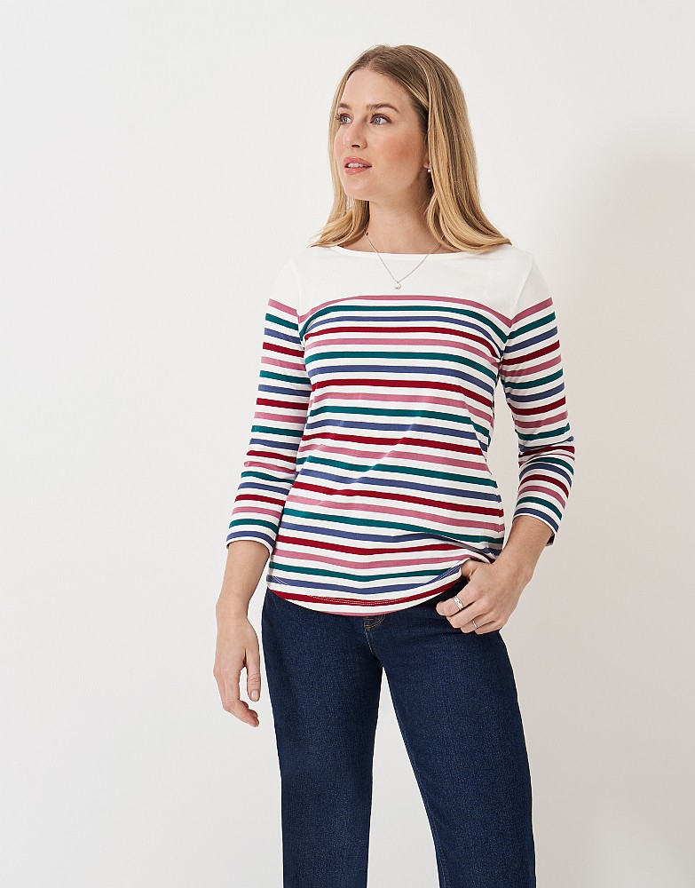 Essential Breton in White and Multi Stripes