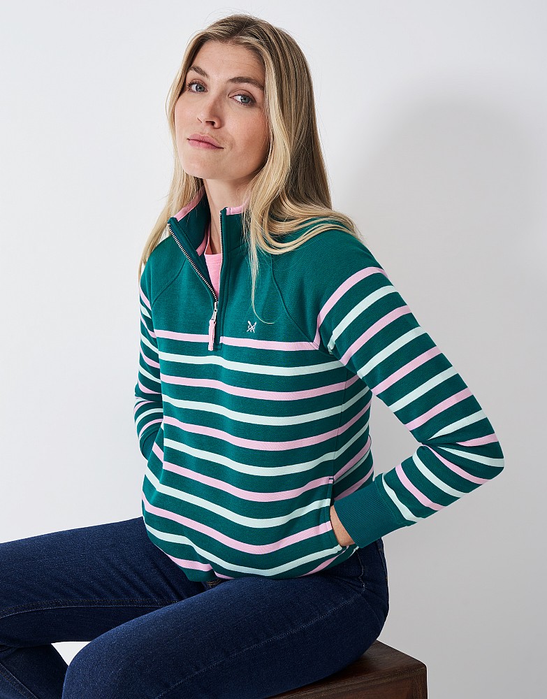 Half Zip Sweat in Green